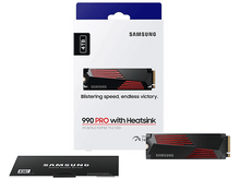 Charger l&#39;image dans la galerie, SAMSUNG Disque SSD interne 4 GB 990 PRO NVMe M.2 PCIe 4.0 avec dissipateur (MZ-V9P4T0GW)
