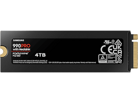 SAMSUNG Disque SSD interne 4 GB 990 PRO NVMe M.2 PCIe 4.0 avec dissipateur (MZ-V9P4T0GW)