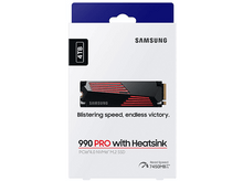 Charger l&#39;image dans la galerie, SAMSUNG Disque SSD interne 4 GB 990 PRO NVMe M.2 PCIe 4.0 avec dissipateur (MZ-V9P4T0GW)
