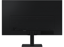 Charger l&#39;image dans la galerie, Vue arrière d&#39;un moniteur noir avec support noir. Logo Samsung visible.
