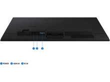 Charger l&#39;image dans la galerie, Arrière d&#39;un moniteur noir avec ports étiquetés : Power, HDMI et PC IN.
