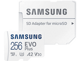 SAMSUNG Carte mémoire 256 GB EVO PLUS micro SD avec adaptateur (MB-MC256SA/EU)