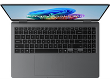 Charger l&#39;image dans la galerie, Vue de dessus d&#39;un ordinateur portable avec un clavier et un écran affichant &#39;Galaxy Book5 360&#39;.
