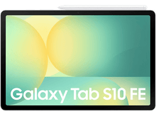 Charger l&#39;image dans la galerie, Tablette blanche avec stylet, texte Galaxy Tab S10 FE à l&#39;écran.
