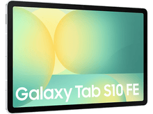 Charger l&#39;image dans la galerie, Une tablette sur fond noir avec le texte &#39;Galaxy Tab S10 FE&#39; visible sur l&#39;écran.
