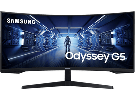 SAMSUNG Moniteur LC34G55TWWPXEN 34" UWQHD 165 HZ Curved - 34 pouces - 3440 x 1440 (UWQHD) - VA (Vertical Alignment)