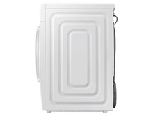 Charger l&#39;image dans la galerie, Lave-linge blanc, vue latérale. Forme rectangulaire avec panneau texturé.
