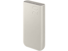 Charger l'image dans la galerie, Une batterie externe beige avec une surface texturée et le numéro 20 en relief.
