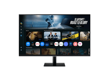 Charger l'image dans la galerie, Un écran de télévision Samsung affiche un match de hockey avec le titre « Road to Glory ». Des applications comme Netflix et Prime Video sont visibles.
