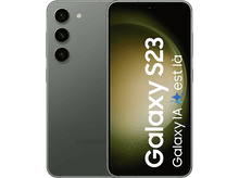 Charger l'image dans la galerie, Un téléphone Samsung Galaxy S23 vert avec des objectifs d'appareil photo.
