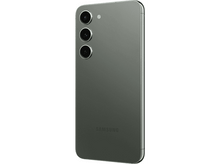 Charger l'image dans la galerie, Un téléphone vert avec trois caméras. L'arrière du téléphone est visible sur fond blanc.
