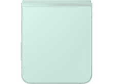 Charger l'image dans la galerie, Un téléphone vert clair plié sur fond blanc.
