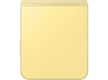 Charger l'image dans la galerie, Téléphone pliable jaune, vue de dessus, sur fond blanc.
