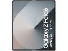Charger l'image dans la galerie, Écran de téléphone pliable affichant un fond dégradé avec le texte 'Galaxy Z Fold6'.
