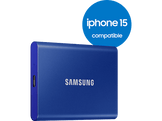SAMSUNG Disque dur externe SSD portable T7 1 TB Bleu (MU-PC1T0H/WW)