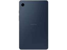 Charger l'image dans la galerie, Une tablette Samsung bleu foncé, vue arrière, montrant la caméra et le logo SAMSUNG.
