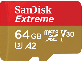 SANDISK Carte mémoire Extreme microSDXC 64 GB (00121585)