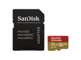 SANDISK Carte mémoire microSDHC Extreme 32GB Class 10 A1 V30 U3  (173420) 32 GB 60 MB/s