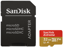 Charger l&#39;image dans la galerie, SANDISK Carte mémoire microSDHC Extreme 32GB Class 10 A1 V30 U3  (173420) 32 GB 60 MB/s
