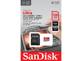 SANDISK Carte mémoire microSDHC Ultra 128 GB Class 10 UHS-I (SDSQUAB-128G-GN6IA)