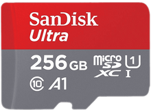 Charger l&#39;image dans la galerie, SANDISK Carte mémoire microSDXC Ultra A1 256 GB avec adaptateur SD (0619659200565)
