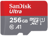 SANDISK Carte mémoire microSDXC Ultra A1 256 GB avec adaptateur SD (0619659200565)