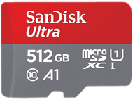 SANDISK Carte mémoire microSDXC Ultra A1 512 GB avec adaptateur SD (0619659200572)