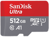 SANDISK Carte mémoire microSDXC Ultra A1 512 GB avec adaptateur SD (0619659200572)