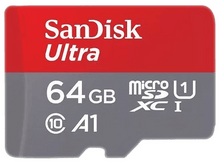 Charger l&#39;image dans la galerie, SANDISK Carte mémoire microSDXC Ultra A1 64 GB avec adaptateur SD (0619659200541)
