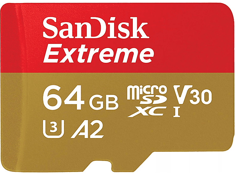 Carte mémoire microSDXC Extreme 64 GB Class 10 (183505)
