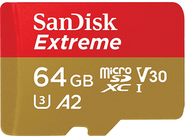 Carte mémoire microSDXC Extreme 64 GB Class 10 (183505)