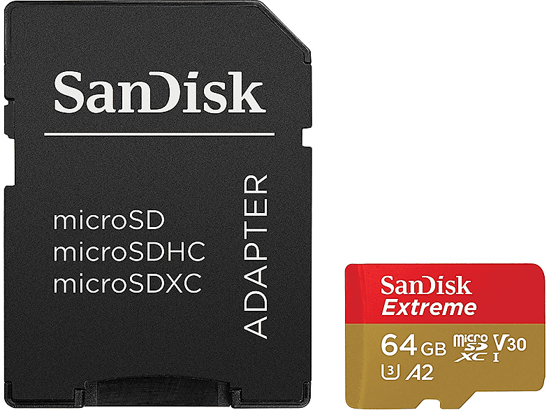 Carte mémoire microSDXC Extreme 64 GB Class 10 (183505)