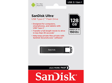 Charger l&#39;image dans la galerie, SANDISK Clé USB-C 3.1 Ultra 128 GB Noir
