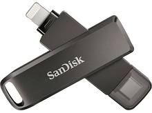 Charger l&#39;image dans la galerie, SANDISK Clé USB iXpand Luxe 64 GB USB-C 3.1 Lightning Noir (186552)
