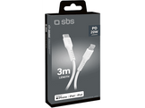 SBS Câble USB-C / Lightning 3m Blanc