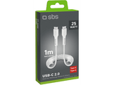 SBS Câble USB-C / USB-C 1m Blanc