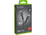 SBS Câble USB-C / USB-C 3 m Noir