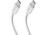SBS Câble USB-C / USB-C tressé 100 W 1.5m Blanc