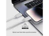 SBS Câble USB-C / USB-C tressé 100 W 1.5m Blanc