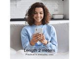 SBS Câble USB-C / USB-C tressé 240 W 2 m Blanc