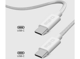 SBS Câble USB-C / USB-C tressé 240 W 2 m Blanc
