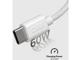 SBS Câble USB-C / USB-C tressé 60W 1.5m Blanc