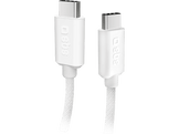 SBS Câble USB-C / USB-C tressé 60W 1.5m Blanc