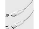 SBS Câble USB-C / USB-C tressé 60W 1.5m Blanc
