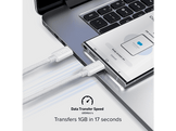 SBS Câble USB-C / USB-C tressé 60W 1.5m Blanc