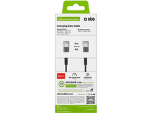 Charger l&#39;image dans la galerie, Emballage de câble de données de charge, avec connecteur, câble et spécifications. Fond blanc.
