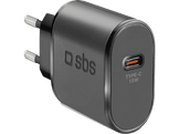 SBS Chargeur 1xUSB-C 15W Noir
