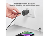 SBS Chargeur 1xUSB-C 25W & 1x USB-A 18W Noir