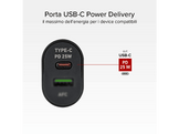 SBS Chargeur 1xUSB-C 25W & 1x USB-A 18W Noir