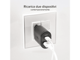 SBS Chargeur 1xUSB-C 25W & 1x USB-A 18W Noir